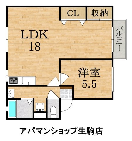 スカイハイツ喜里ヶ丘　Ｂ棟の間取り