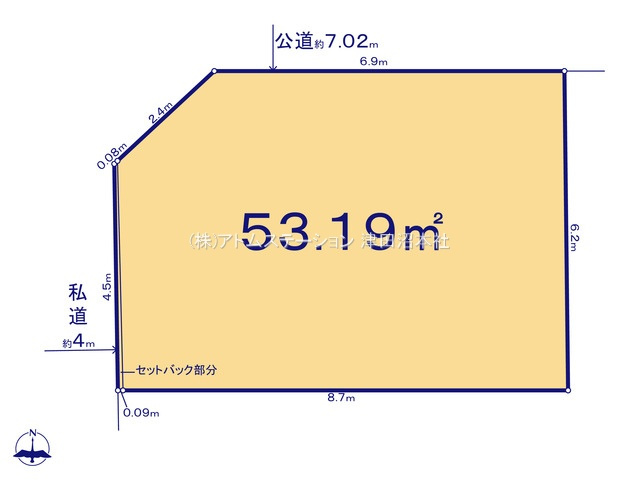 【土地図】 | アトムセレクト船橋市山手212　１区画（２区画）