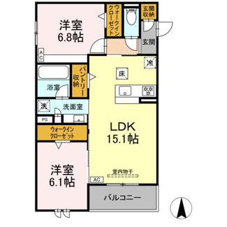 【間取り】 | カサ　クアルト