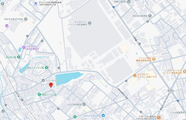 明石市魚住町西岡　土地の地図