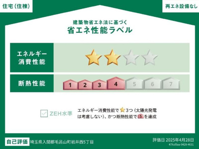 【外観】 | フォルトゥーナ(毛呂山町岩井西アパート新築工事) | 省エネ性能ラベル
