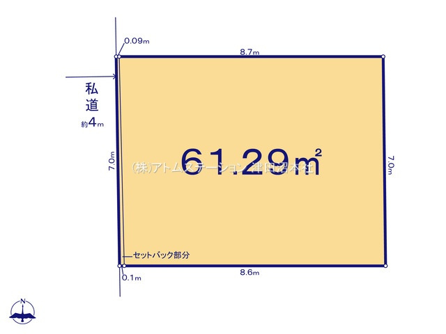 【土地図】 | アトムセレクト船橋市山手212　2区画（２区画）