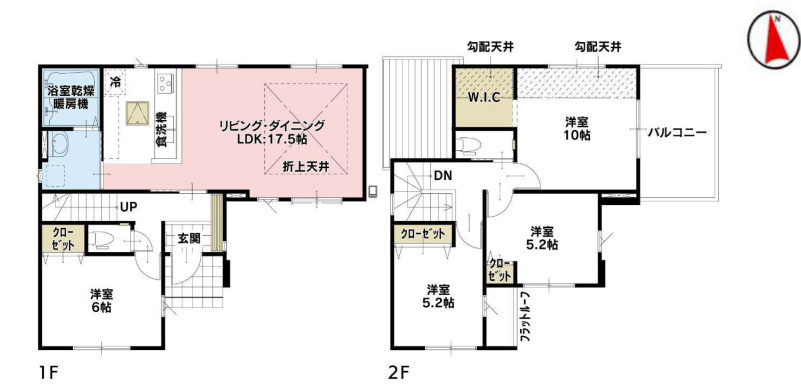 所沢市東狭山ヶ丘７期　新築戸建　全5棟 3号棟の間取り|2026/5/19撮影