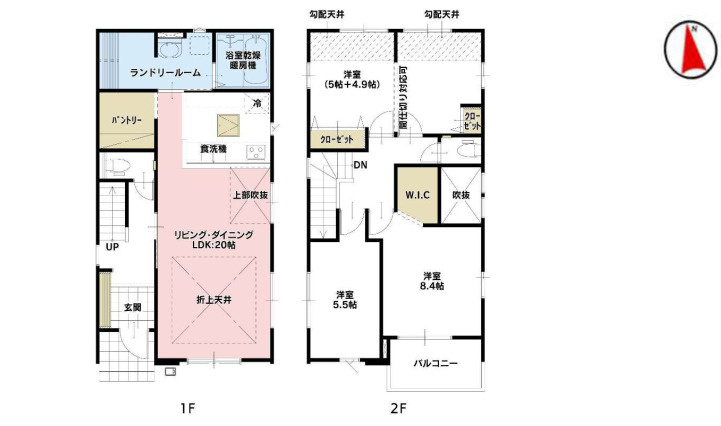 所沢市東狭山ヶ丘７期　新築戸建　全5棟 2号棟の間取り|2026/5/18撮影