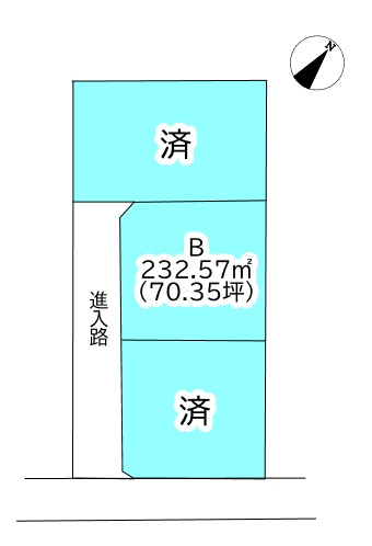 垣生1丁目　売土地の区画図