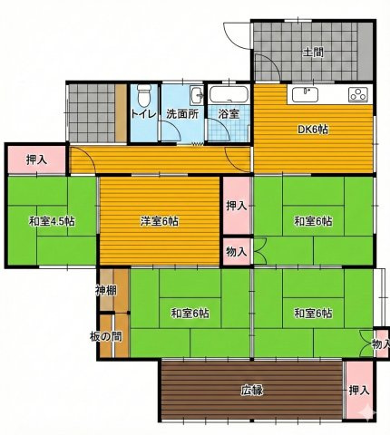 松神子4丁目　中古戸建の間取り
