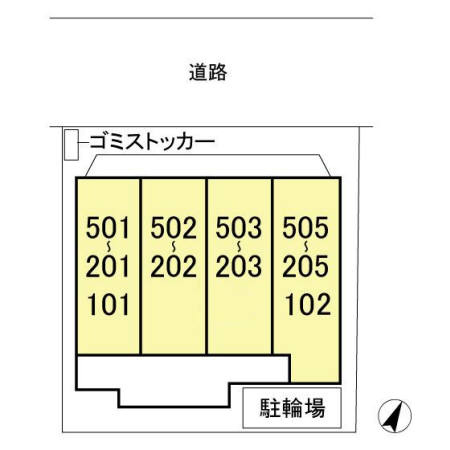 1/6th　ﾜﾝｼｯｸｽの区画図