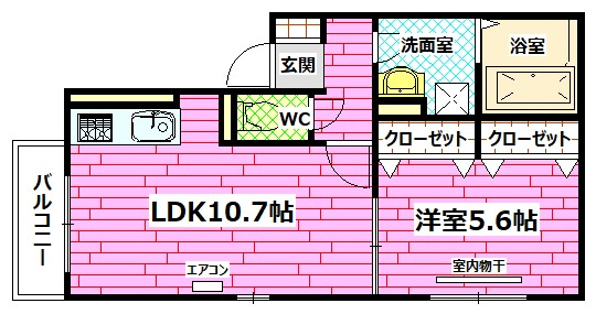 セシールカニハラの間取り