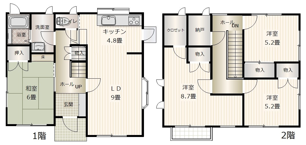 岡山市北区小山 中古住宅の間取り|◆間取りは4LDK+2Sです。