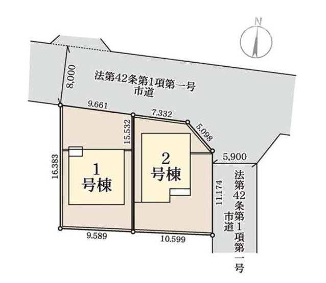 【区画図】 | 前橋市大利根町第7　2号棟