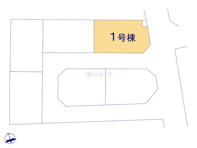 所沢市上新井第14期　新築戸建　全6棟　1号棟の区画図