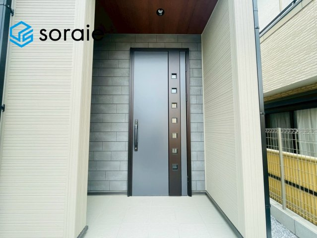 所沢市上新井第14期　新築戸建　全6棟　1号棟の玄関|4月20日撮影