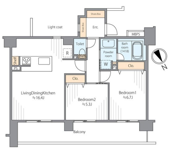クリオ横浜西口弐番館の間取り