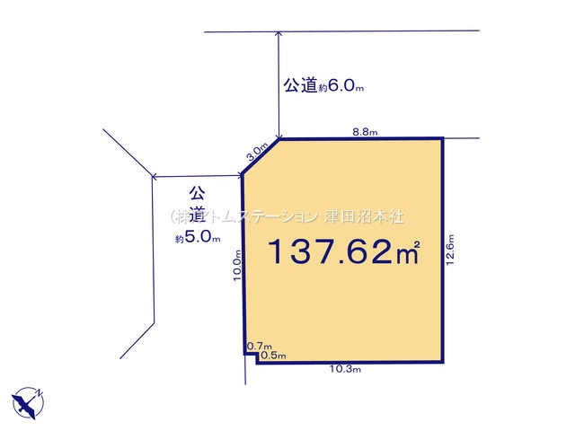 【土地図】 | アトムセレクト八千代市八千代台東１０期　1号地