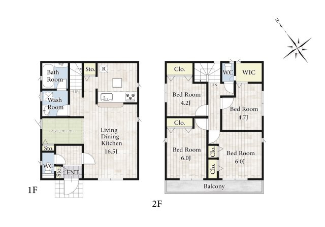 【間取り】 | 開放感のある、閑静な住宅街に位置しています。
見学・ご相談等、お気軽にご連絡下さい。