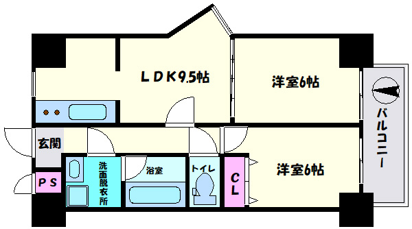 ＢＧＣ難波タワーの間取り|ＢＧＣ難波タワー　間取り