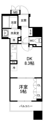 ローレルタワー心斎橋の間取り