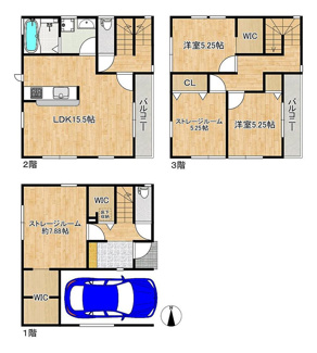 【間取り】 | 香ヶ丘町１丁　新築分譲住宅　全６区画 | ◆現地案内会開催中◆もちろん、当日のご連絡でも対応可能です♪ご自宅にお迎えも可能です！