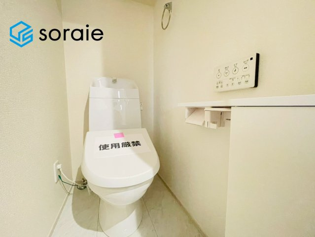 所沢市上新井第14期　新築戸建　全5棟　3号棟のトイレ|4/20　撮影
