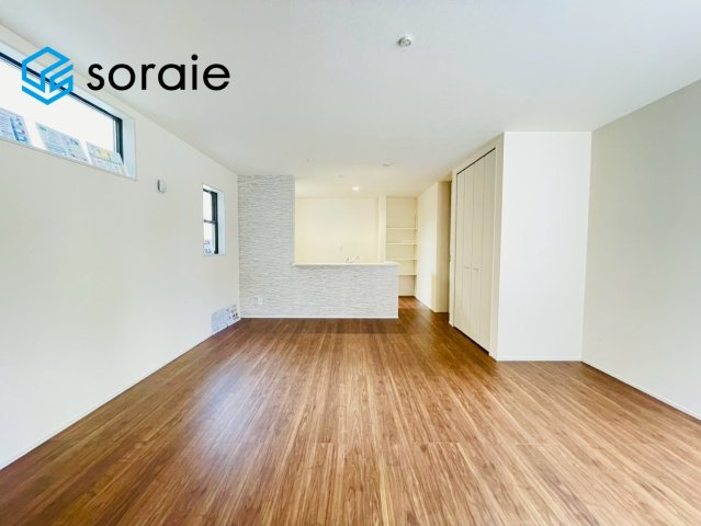 所沢市上新井第14期　新築戸建　全5棟　3号棟の居間・リビング|4/20　撮影