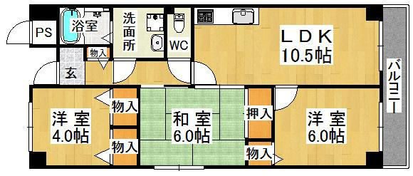 エクセレント今寺の間取り|※間取りが現況と異なる場合は現況を優先します※