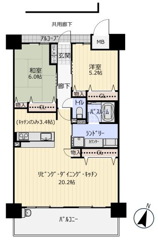 アルファスマート新居浜駅の間取り