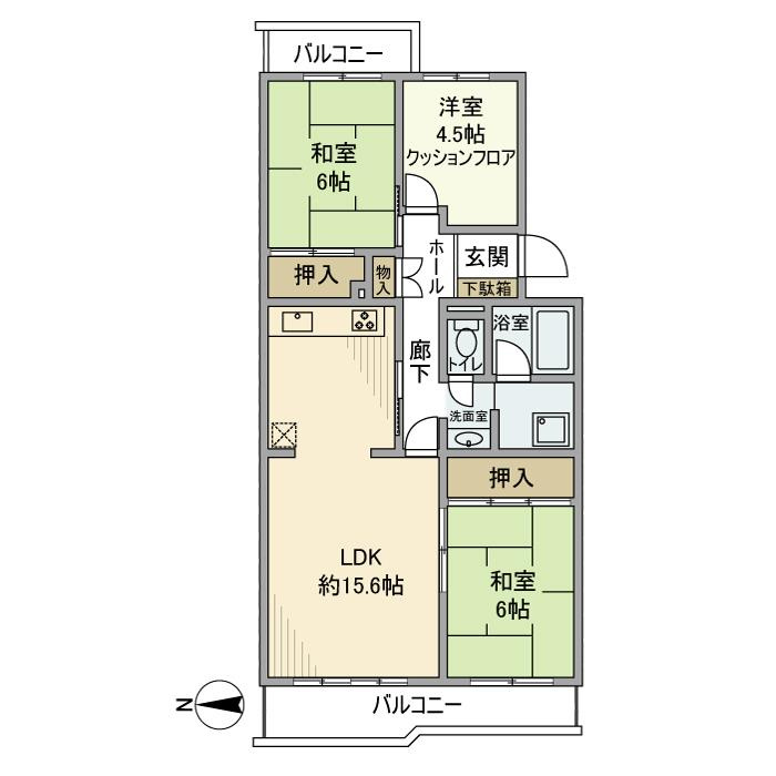 東戸塚サンハイツの間取り
