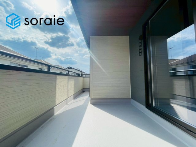 所沢市上新井第14期　新築戸建　全6棟　5号棟のバルコニー|4/20　撮影