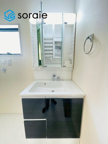 所沢市上新井第14期　新築戸建　全6棟　6号棟の独立洗面台|4/20　撮影