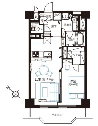 都立大八雲マンションの間取り