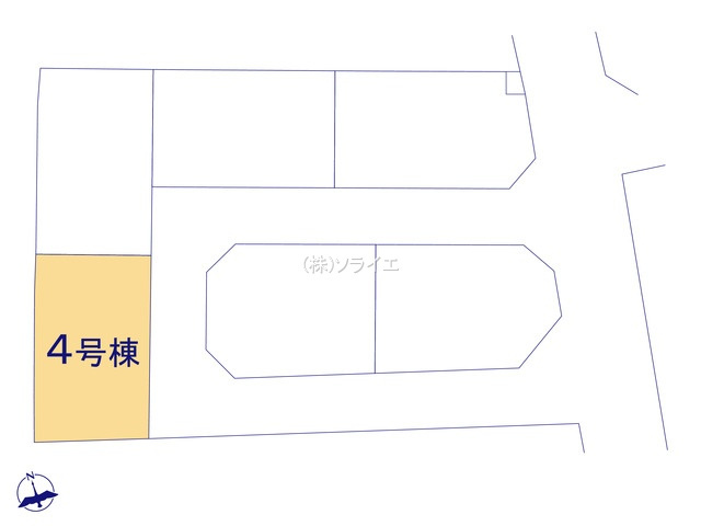 所沢市上新井第14期　新築戸建　全6棟　4号棟の区画図