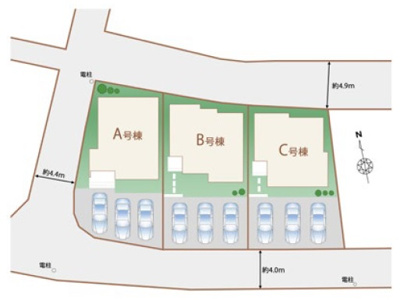 【区画図】 | 沖縄市知花（全3棟）B号棟 | B号棟　