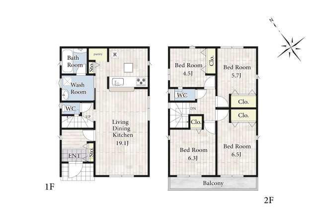 【間取り】 | 開放感のある、閑静な住宅街に位置しています。
見学・ご相談等、お気軽にご連絡下さい。