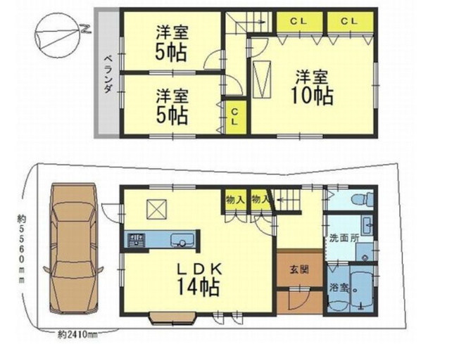 【間取り】 | 山科区北花山河原町　中古戸建