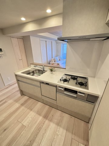 食洗器・浄水器一体型水栓付システムキッチン