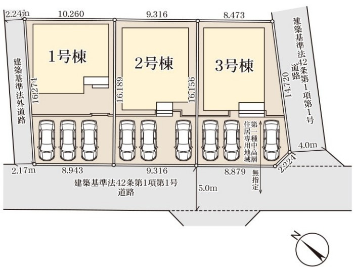 Livele Garden.S　鴻巣登戸第2の区画図|図面と現況が異なる場合、現況を優先とします。【1号棟】