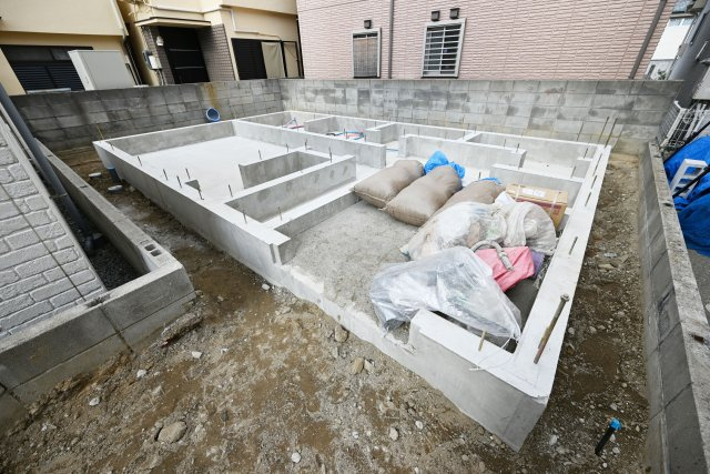 ファーストタウン南武庫之荘8丁目新築一戸建て|2SLDK+駐車1台可の外観|(2026年1/24)撮影