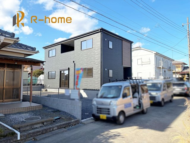 小美玉市羽鳥第2　新築戸建て　1号棟の外観|まもなく完成！実際の室内をご見学いただけます♪