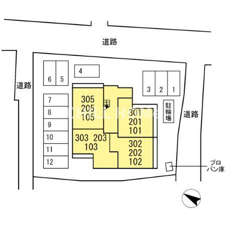 コンフォート下小鳥の区画図|前橋、高崎、伊勢崎、まとめてご紹介可能♪ぜひ、当社、チルホームのHPもご覧ください♪