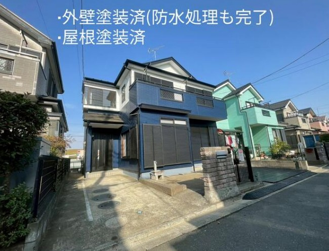【中古】川越市府川リフォーム中古住宅の外観|陽当り良好な南向きの住宅！
瑕疵保険付きです☆