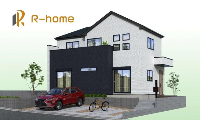 我孫子市古戸2期　新築戸建て　1号棟の外観パース|近隣の同仕様完成物件をご見学いただけます♪