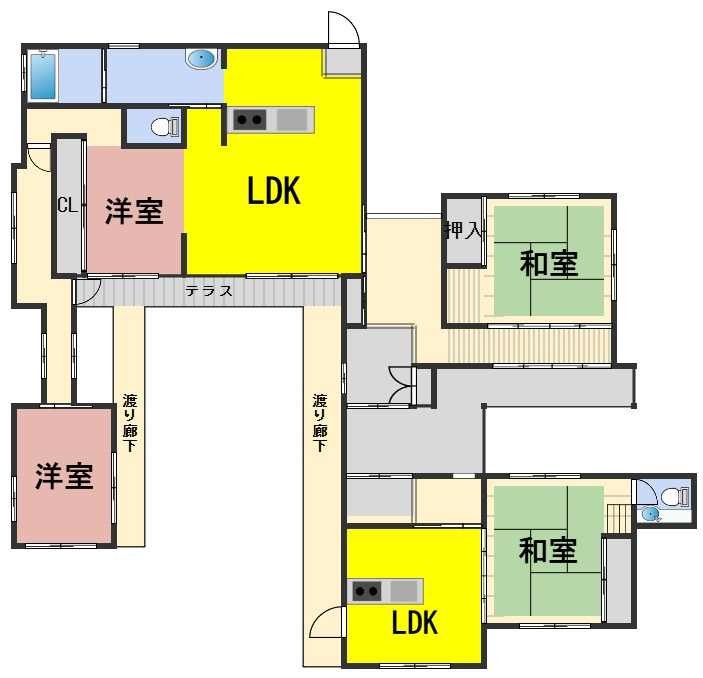 ５６１８０　美濃加茂市加茂野町稲辺中古戸建ての間取り