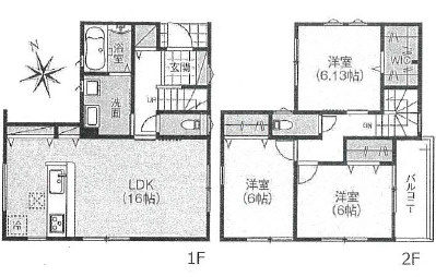 佐伯区五日市中央6丁目　№36651の間取り|３ＬＤＫ
