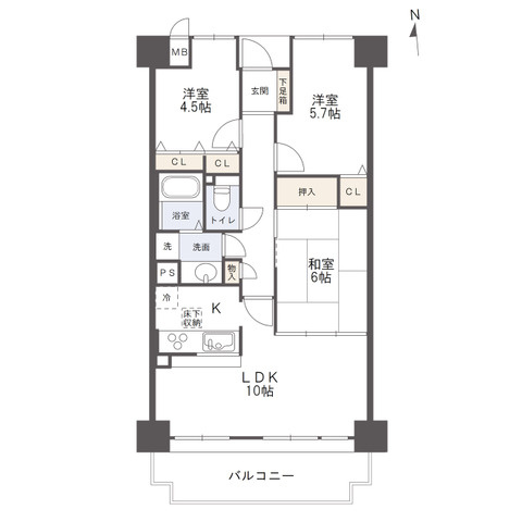 アルファステイツ木太Ⅱの間取り