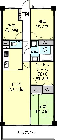 朝霧パーク・ホームズの間取り