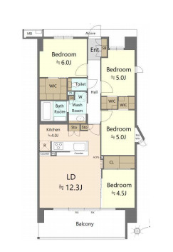 デュオヒルズ西大宮ザ・グランテラスの間取り