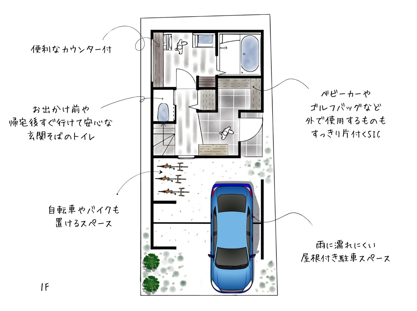尼崎市瓦宮2丁目　モデルハウスの間取り