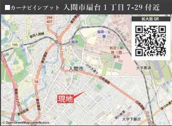 仲介手数料無料　ケイアイグレース入間市扇台４期・新築全2棟の地図