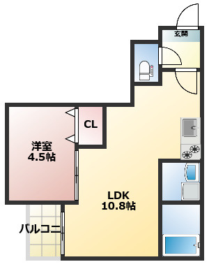 Jack wakakusadoriⅠの間取り