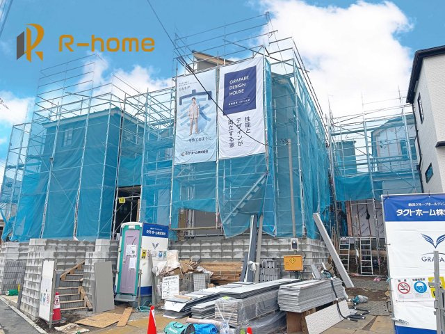 我孫子市台田4期　新築戸建て　4号棟の外観|2026年2月完成予定！近隣の同仕様完成物件をご見学いただけます♪